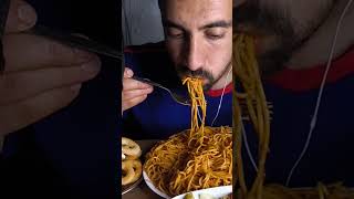 BOL SALÇALI MAKARNA KEYFİ 🤤 #asmr #food #mukbang