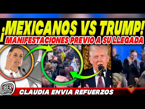 ¡OLEADA DE MEXICANOS LLENAN DE ABUCHEOS A TRUMP! CLAUDIA MANDA CABALLERIA PESADA A WASHINGTON