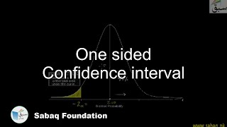 One sided Confidence interval