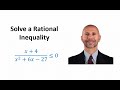 Rational Inequalities and Interval Notation