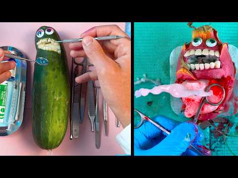 Food Surgery C-Section Compilation- Sad Emergency Fruit Surgeries | Discount Dentist TikTok Series