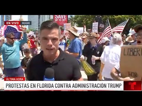 Protestas en Miami y Fort Lauderdale contra administración de Trump