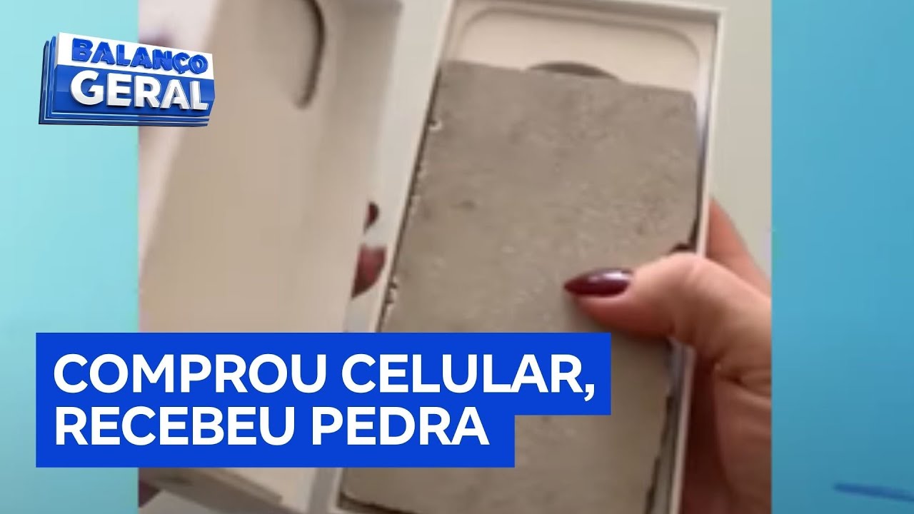 Mulher compra celular pela internet, mas recebe pedra no lugar do aparelho