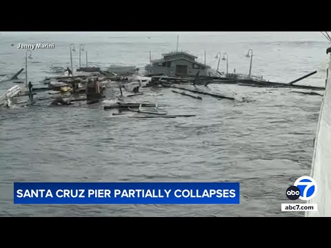 Santa Cruz Wharf partially collapses during high surf