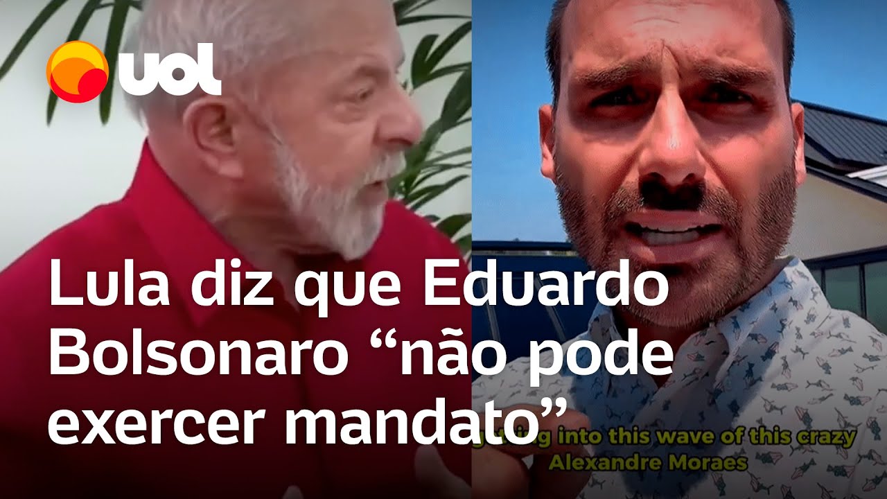 Lula diz que Eduardo Bolsonaro não pode exercer mandato e que cobrou Motta para cassação