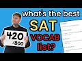 Evaluating Vocabulary Lists for SAT Preparation