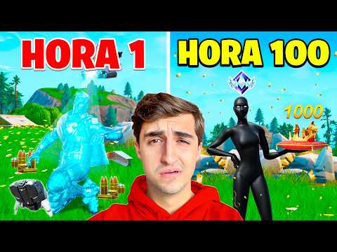 Practiqué Fortnite por 100 HRS SEGUIDAS! ¿MEJORÉ?