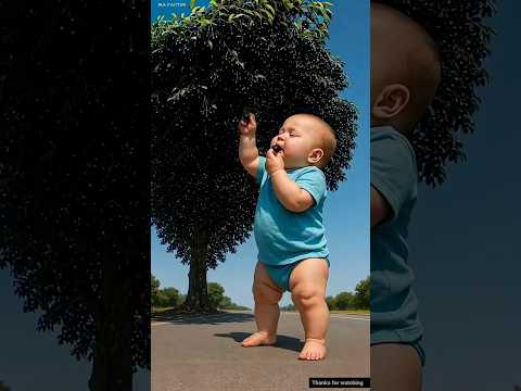 The elephant uprooted the child jamun tree and threw it away🥹 #story#ai#cutebaby#shortsfeed#facts