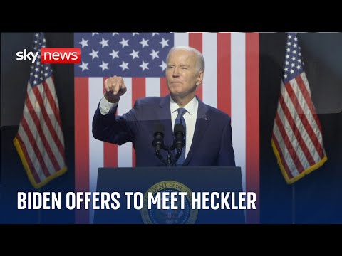 US president Joe Bidens offers to meet climate heckler
