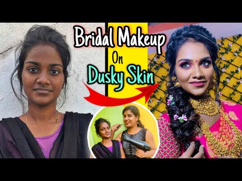 HD Bridal Makeup On Dusky Skin ?|| Professional Step-By-Step HD Bridal Makeup Tutorial