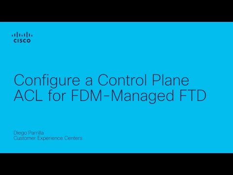 Configure Control-Plane ACL for FTD via FDM