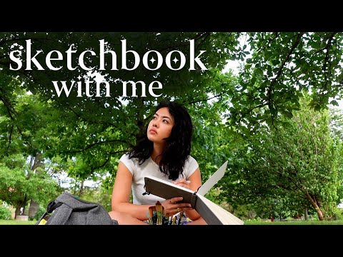 sketching in the park by myself 🌳 daily vlog | sketchbook painting in chinatown