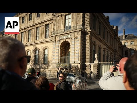 YouTube video thumbnail: Tourists Flock to Louvre Window Used in Jewel Heist
