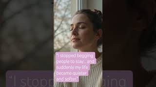 I stopped begging people to stay… and suddenly my life became quieter and softer.