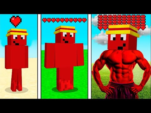 A Cada Coração Fico MAIOR no Minecraft!