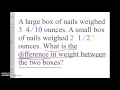 Fraction Operations and Word Problems