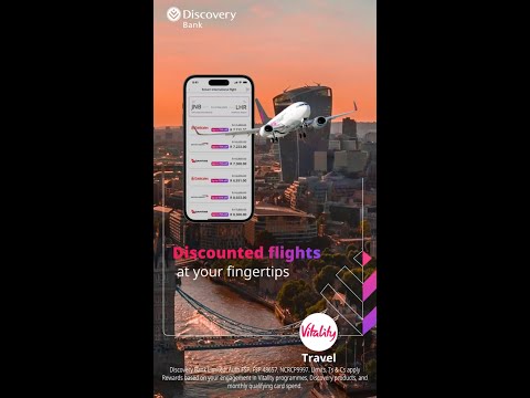 Book discounted local and international flights in the Discovery Bank app