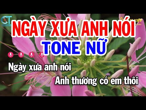 Karaoke Ngày Xưa Anh Nói Tone Nữ ( Gm ) Nhạc Sống Mới | Karaoke Tuấn Kiệt