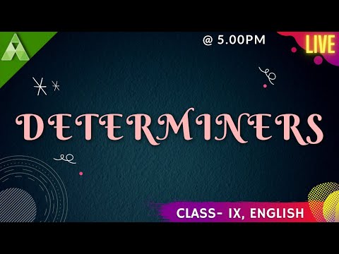 Determiners | English | Live Quiz | Class-9 | Aveti Learning |