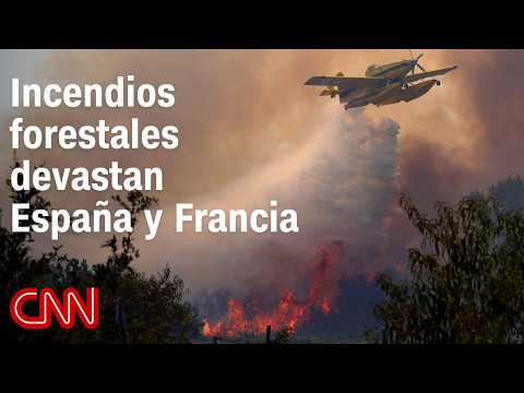 Incendios forestales en España y Francia: daños, rescates y labor de bomberos