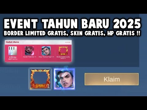 BUSET LANGSUNG DAPET SKIN GRATIS ! BURUAN ! EVENT TAHUN BARU, BORDER LIMITED, SKIN GRATIS, HP GRATIS