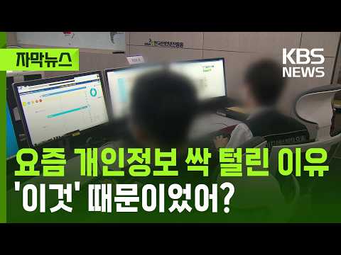 [자막뉴스] 요즘 자꾸 개인정보 털리는 이유…'이것' 때문이었어? / KBS 2026.07.25.