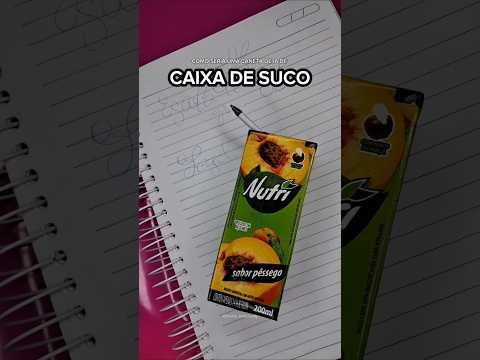 Do lixo ao luxo: Fiz uma caneta com caixa de suco e o resultado me chocou!🧃