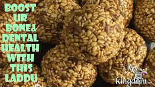 Calcium rich laddu for strong bones and teeth||Nuvvula laddu|sesame seed laddu|nuvvula unda😋