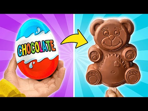 ¡Increíble manualidad de comida! Haciendo un helado gigante de chocolate en forma de oso 🍫🍦🐻