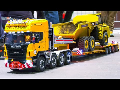 MEGA RC MODEL TRUCKS, RC MACHINES, RC TRACTORS IN ACTION!! RC SCALEART TRUCKS, RC EXCAVATOR VOLVO