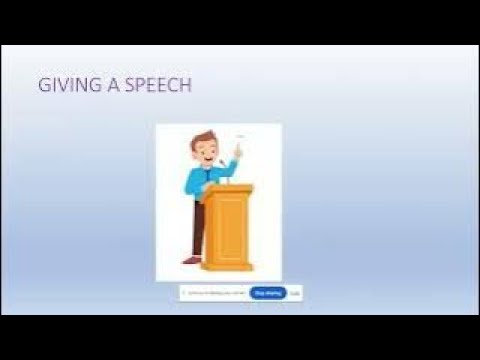 S.3  ENGLISH LESSON : GIVING A SPEECH