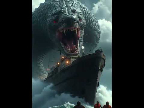 فيلم: وحش بحري ضخم يهاجم السفينة وسط البحر#وحش_بحري #رعب #سفينة #فيلم #ذكاء_اصطناعي #AI #action