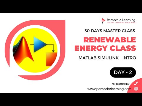 Fundamentals of MATLAB – Simulink – 30 Renewable Energy System Design