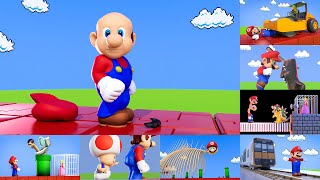 Mario eats a weird Mushroom! 🍄 Mario without hair, and more 😁