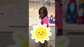 Her First Laundry Lesson! 😂🧺 #LaundryDay #LifeSkills #7YearOld