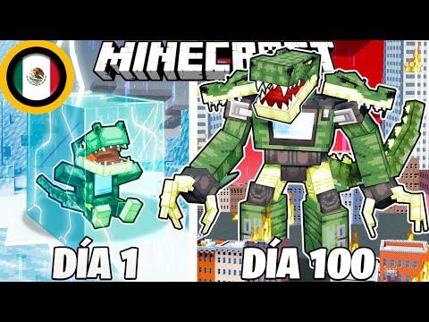 ¡Sobreviví 100 DÍAS como un TITÁN DINOSAURIO en Minecraft HARDCORE!