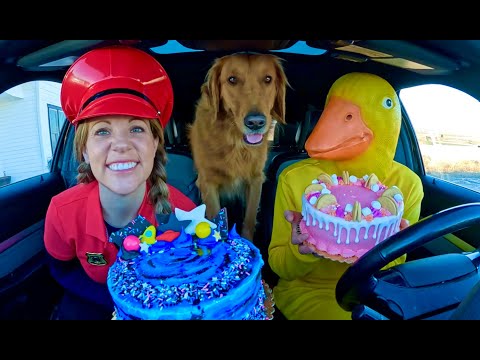 Rubber Ducky and Police Surprise Puppy in Car Ride Chase!