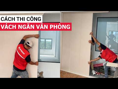 Cách thi công vách ngăn nhựa 2 mặt nhanh chóng và dễ thực hiện | Ngăn văn phòng bằng tấm nhựa 2 mặt.