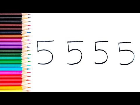 5555 drawing I Cat Drawing FromNumber 5555 | Easy Cat Drawing with5555 | Number Drawing
