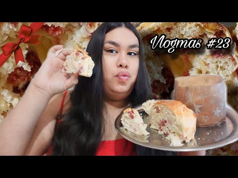 COCINANDO PAN SALADO NAVIDEÑO - VLOGMAS 23 🎄⛄️🎁