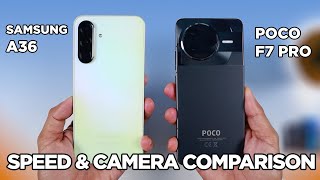 Samsung A36 vs Xiaomi POCO F7 Pro SPEED TEST & CAMERA Comparison | Zeibiz