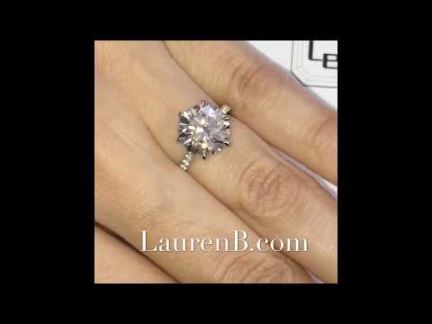 3.5 ct Round Diamond Six Prong Ring