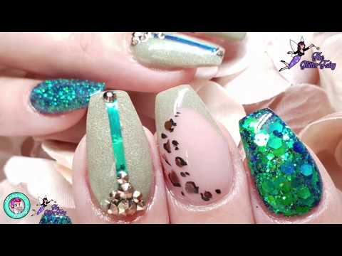 Autumn Nails - Chameleon Glitter - Leopard Print