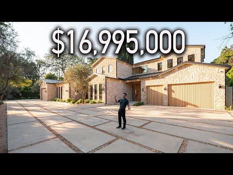 Touring a $17M Encino Mega Mansion with a Resort Style Backyard!