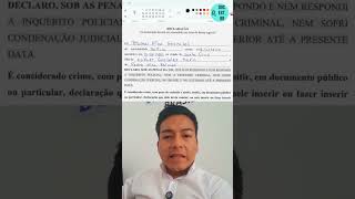 Como llenar declaración de ausencia de antecedentes internacionales (RNM en Brasil)