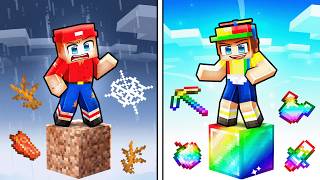 $1 vs $1,000,000 ONE BLOCK Battle In Minecraft!