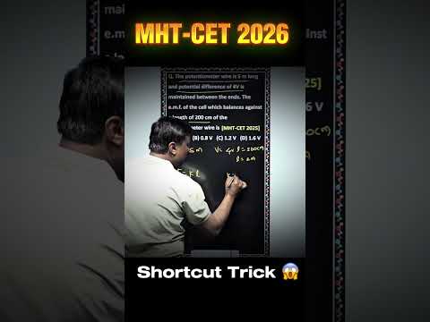 Shortcut Trick Question 08 | Current Electricity | Physics | MHT-CET 2026 | Mukesh sir