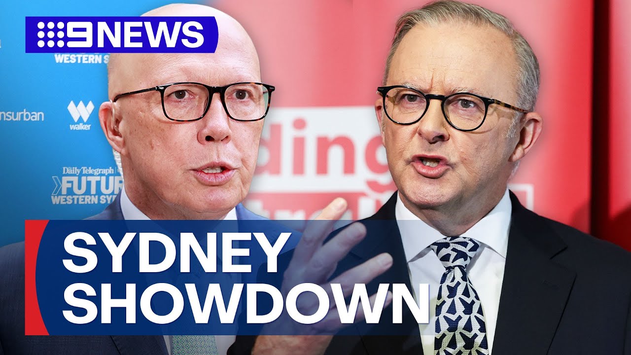 Albanese and Dutton campaign in Sydney | 9 News Australia