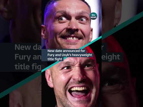 A new date announced for Tyson Fury's world heavyweight title fight against Oleksandr Usyk #itvnews