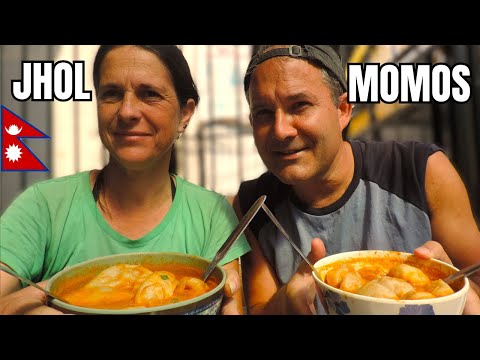 WE TRIED The Famous JHOL MOMOS In NEPAL 🇳🇵 SWISS FAMILY
